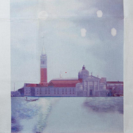 DIY Cross stitch kit with a printed canvas "Lunar night in Venice"