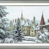 DIY Cross stitch kit with a printed canvas "Christmas in the Carpathians"