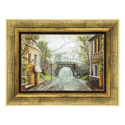 DIY Cross stitch kit with a printed canvas "Bridge of meetings"