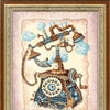 DIY Cross stitch kit with a printed canvas "Waiting for a call"