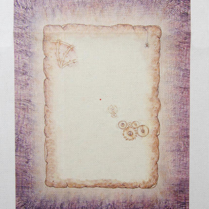 DIY Cross stitch kit with a printed canvas "Echo of the past"