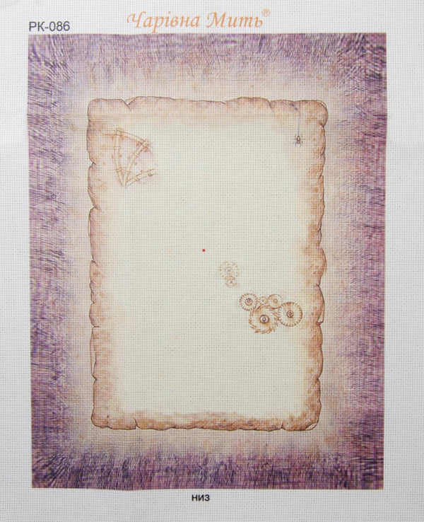 DIY Cross stitch kit with a printed canvas 