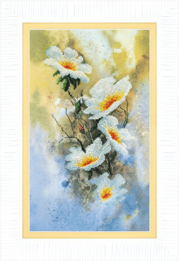 DIY Cross stitch kit with a printed canvas 