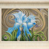 DIY Cross stitch kit with a printed canvas "Irises"