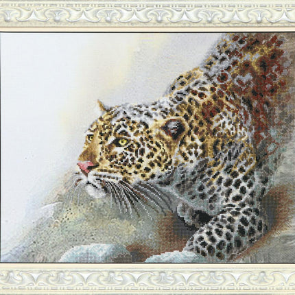 DIY Cross stitch kit with a printed canvas "Huntress"