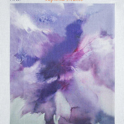 DIY Cross stitch kit with a printed canvas "Lilac mood"