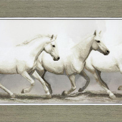 DIY Cross stitch kit with a printed canvas "Ash"