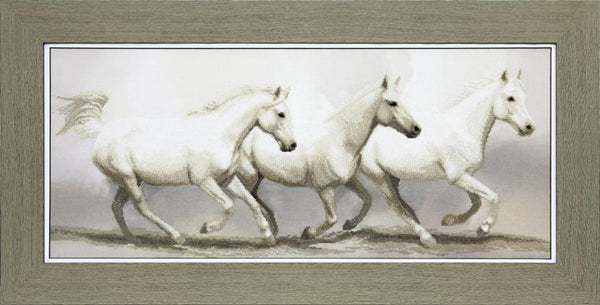 DIY Cross stitch kit with a printed canvas 