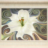 DIY Cross stitch kit with a printed canvas "White lily"