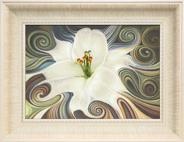 DIY Cross stitch kit with a printed canvas 