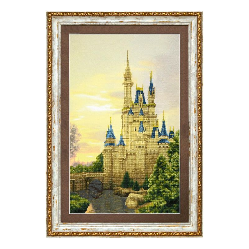 DIY Cross stitch kit with a printed canvas "Palace for the princess"