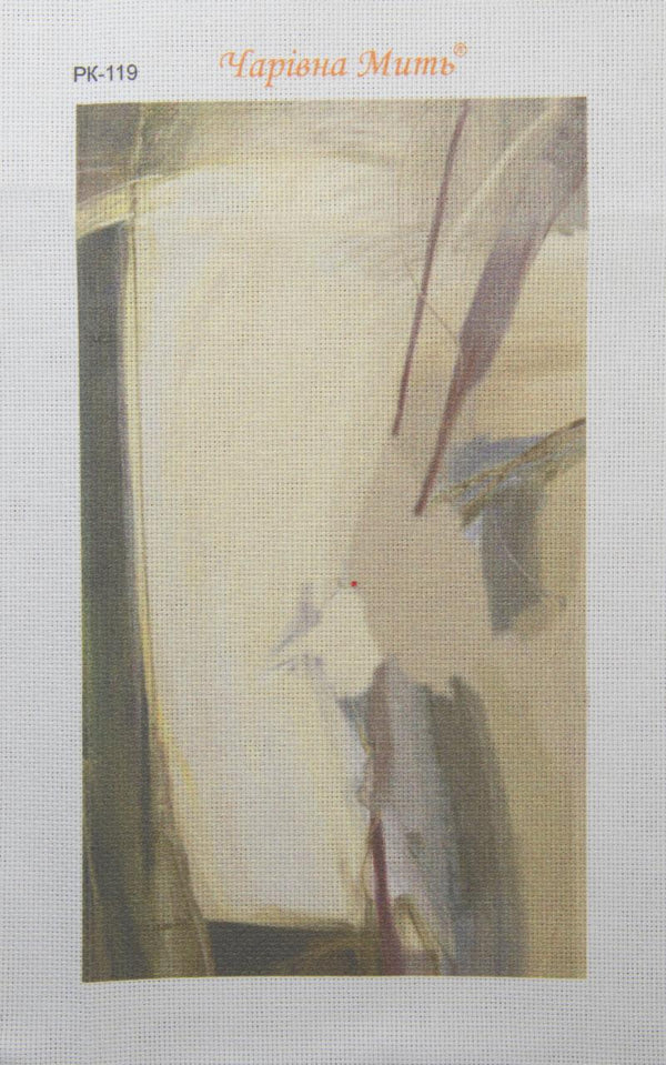 DIY Cross stitch kit with a printed canvas 