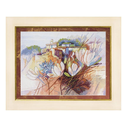 DIY Cross stitch kit with a printed canvas "Steppe aroma"