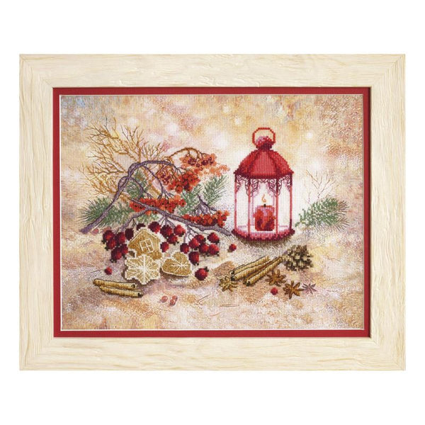 DIY Cross stitch kit with a printed canvas "Light of miracles"