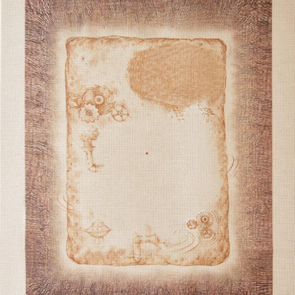DIY Cross stitch kit with a printed canvas "Movement of air"