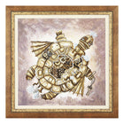 DIY Cross stitch kit with a printed canvas 
