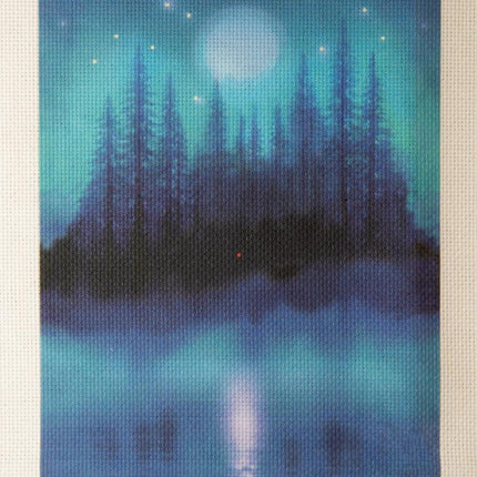 DIY Cross stitch kit with a printed canvas "Lullaby"