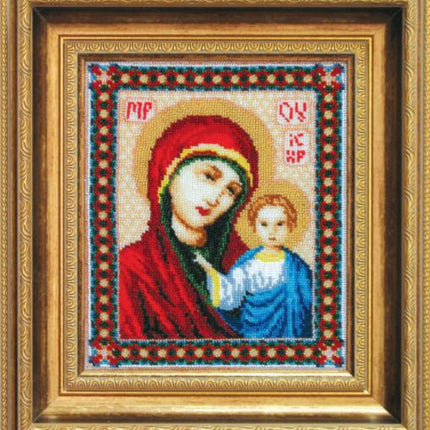 DIY Beadwork kit "The Kazan Icon of the Mother of God"