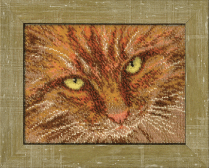DIY Beadwork kit "Red cat"