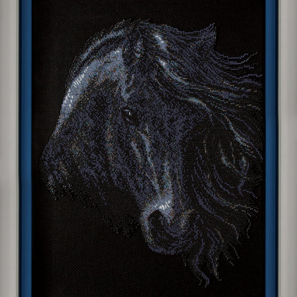 DIY Beadwork kit "Black horse"