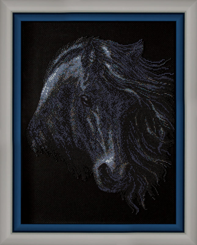 DIY Beadwork kit "Black horse"