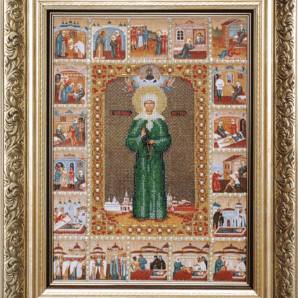 DIY Beadwork kit "The Icon of St. Blessed Matrona of Moscow"
