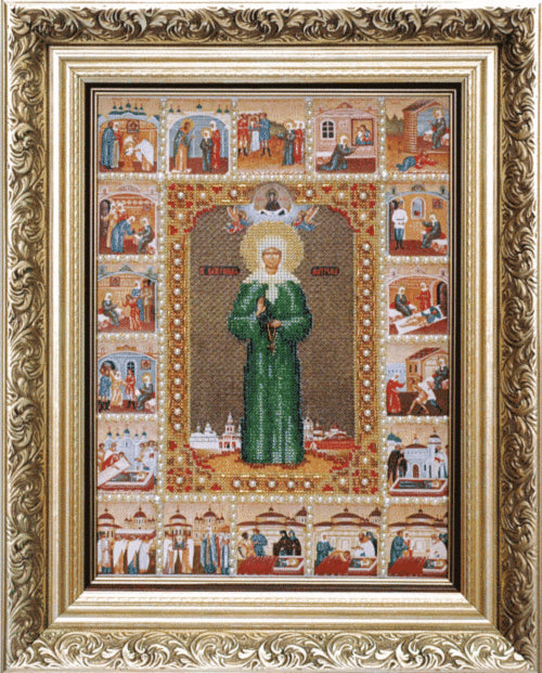 DIY Beadwork kit "The Icon of St. Blessed Matrona of Moscow"