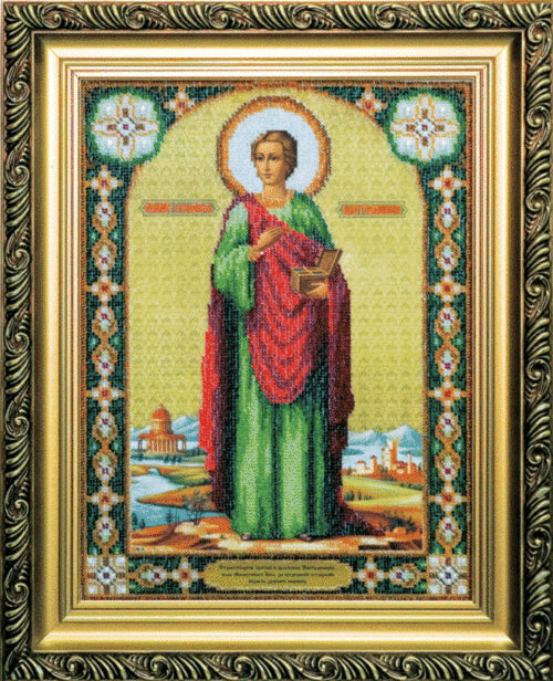 DIY Beadwork kit "The Icon of St. Pantaleon, the Great Martyr and Healer"