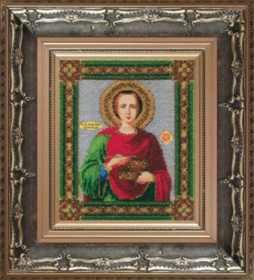 DIY Beadwork kit "The Icon of St. Pantaleon, the Great Martyr and Healer"
