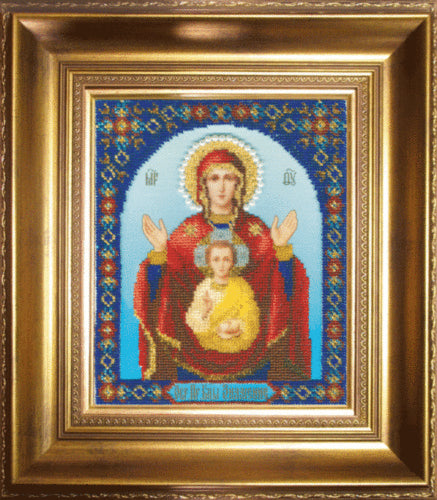 DIY Beadwork kit "The Icon of the Mother of God of the Sign"