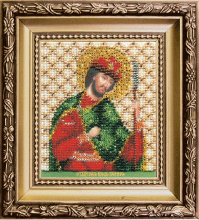 DIY Beadwork kit "The Icon of St. and most Orthodox Prince Boris"