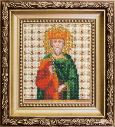 DIY Beadwork kit "The Icon of St. and the most Orthodox Prince Wenceslaus"