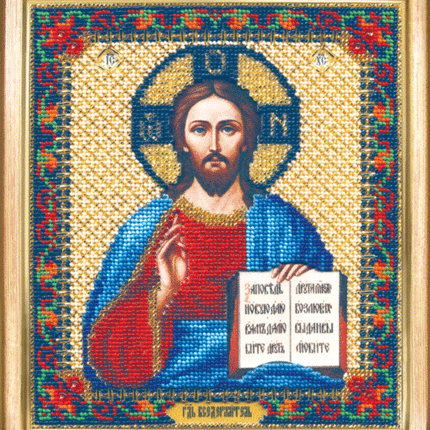 DIY Beadwork kit "Icon of Pantocrator"