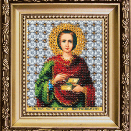 DIY Beadwork kit "The Icon of St. Pantaleon, the Great Martyr and Healer"