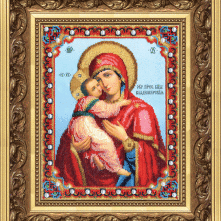 DIY Beadwork kit "The Vladimir icon of the Mother of God"