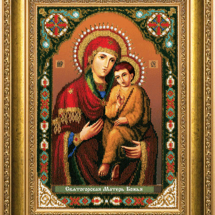 DIY Beadwork kit "The Svyatogorsk Icon of the Mother of God"