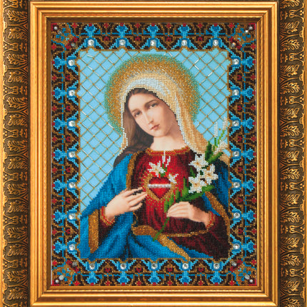DIY Beadwork kit "The Icon of The Immaculata Heart of Mary"
