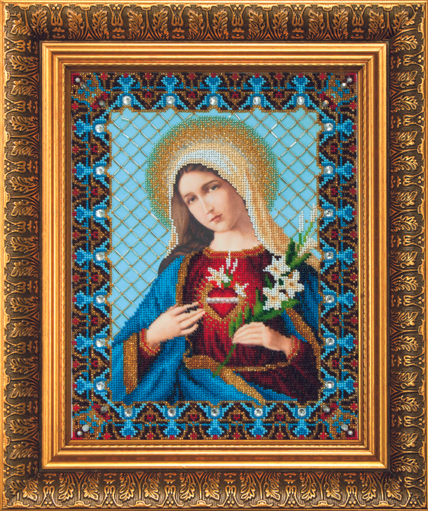 DIY Beadwork kit "The Icon of The Immaculata Heart of Mary"