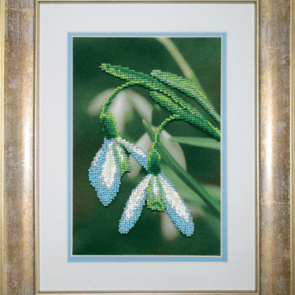 DIY Beadwork kit "First flowers"