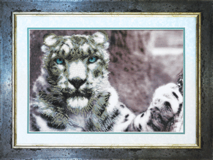 DIY Beadwork kit "Snow panther"