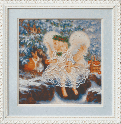 DIY Beadwork kit "Angel in winter"