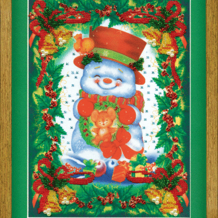 DIY Beadwork kit "Snowman"