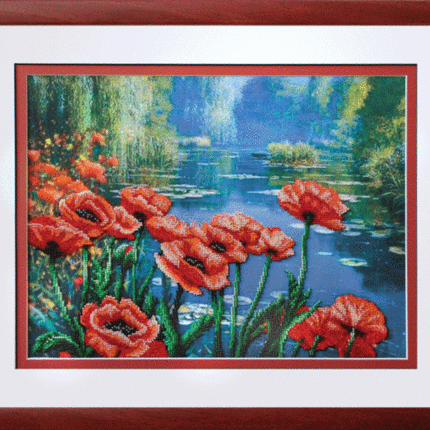DIY Beadwork kit "Poppies at the bank"