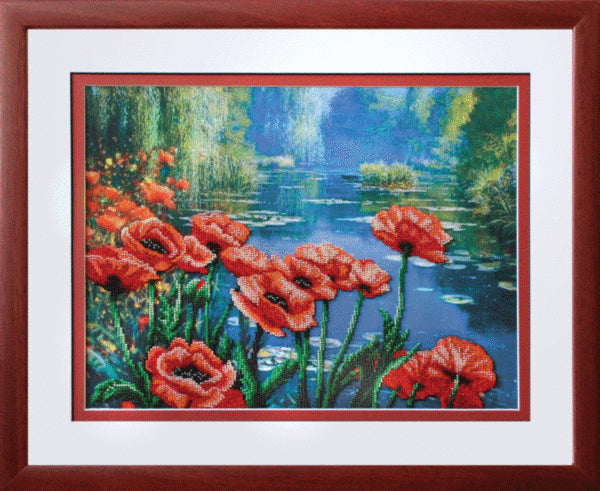 DIY Beadwork kit "Poppies at the bank"