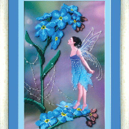 DIY Beadwork kit "Fairy of forget-me-not"