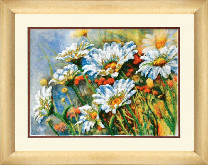 DIY Beadwork kit "Camomiles"
