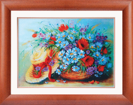 DIY Beadwork kit "Cultivated poppies"