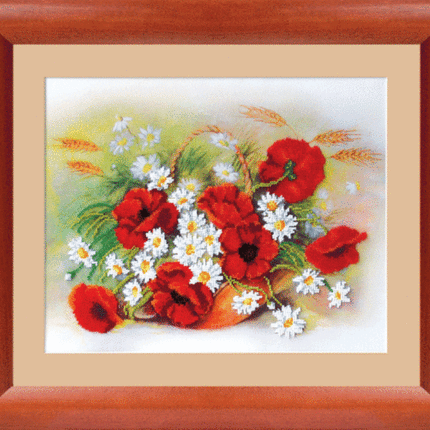 DIY Beadwork kit "Red poppies"