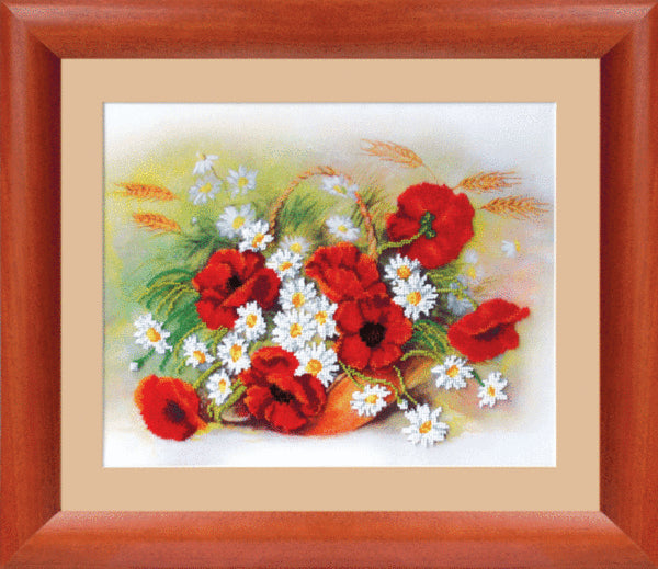 DIY Beadwork kit "Red poppies"