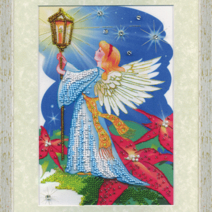 DIY Beadwork kit "Angel with lamp"